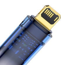 Кабель Baseus Explorer Series Auto Power-Off Fast Charging Data Cable USB to Lightning 2.4A 2m Синій