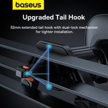 Автотримач для телефону Baseus UltraControl Mega Series Folding Screen Phone Car Mount у повітропровід Чорний