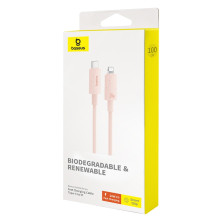 Кабель Baseus Habitat Series Fast Charging Data Cable Type-C to Lightning PD 20W 1m Розовый