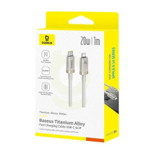 Кабель Baseus Titanium Alloy Series Fast Charging Data Cable Type-C to Lightning PD 20W 1m Серый