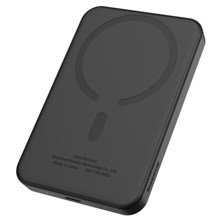 УМБ Baseus Magnetic Mini Wireless Fast Charge 2in1 5000mAh 20W 2.4A QC3.0+PD3.0 з Бездротовою зарядкою Qi 15W Чорний