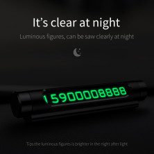 Автовизитка парковочная карта Baseus All Metal Temporary Parking Number Plate версия для двух номеров Черный