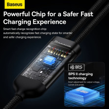 Кабель Baseus Flash Series 2 2-in-1 Fast Charging Data Cable Type-C to Type-C+Type-C 100W 1.5m Чорний