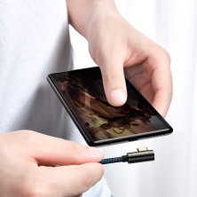 Кабель Baseus Legend Series Elbow Fast Charging Data Cable Type-C to Type-C 100W 20V 5A 2m Синій