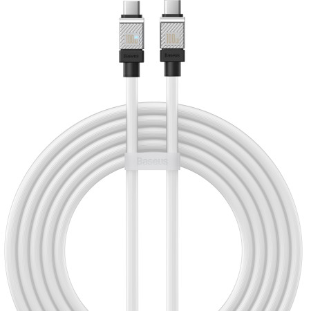Кабель Baseus CoolPlay Series Fast Charging Data Cable Type-C to Type-C 100W 20V 5A 2m Белый