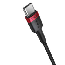 Кабель Baseus Cafule Flash Charging Data Line Cable Type-C to Type-C PD 2.0 QC 3.0 100W 20V 5A 1m Набор 2 шт Черный