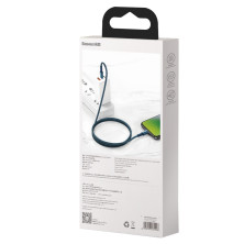 Кабель Baseus High Density Braided Fast Charging Data Cable Type-C to Lightning PD 20W 2m Синій