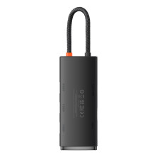 USB-хаб Baseus 5in1 Lite Series 5-Port Type-C HUB Adapter Type-C to USB3.0*3, Type-C(PD)*1, 4KHDMI Чорний