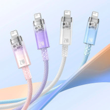Кабель Baseus Explorer Series with Smart Temperature Control Fast Charging Data Cable USB to Lightning 2.4A 1m Рожевий