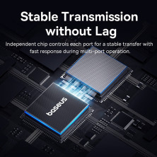 USB-хаб Baseus 5in1 UltraJoy 5-Port Type-C HUB Adapter Type-C to USB3.0*4, Type-C(PD)*1 Сірий