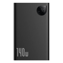 УМБ Baseus Adaman 24000mAh 140W 6A с технологией QC3.0+PD3.0 USB+2Type-C+ кабель Type-C to Type-C 100W 20V/5A 1м Черный
