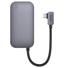 USB-хаб Baseus 4in1 PadJoy 4-Port Type-C HUB Adapter Type-C to USB3.0*1, Type-C*1, 4KHDMI, AUX Серый