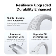 Кабель Baseus StarSpeed Series 3-in-1 Fast Charging Data Cable USB to Lightning+Type-C+MicroUSB 100W 1.5m Білий