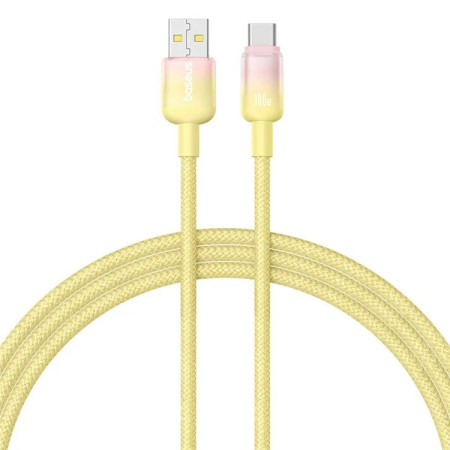 Кабель Baseus Discolor Series Fast Charging Data Cable USB to Type-C 100W 20V 5A 1m Жовтий