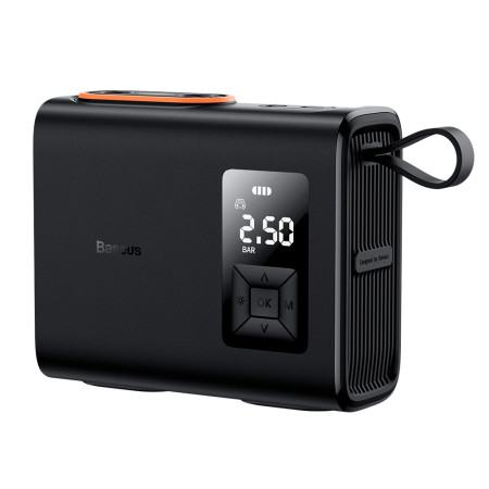 Автокомпрессор универсальный Baseus Mega EnergyPump Series Dual Cylinder аккумуляторный 6000mAh 250W Черный