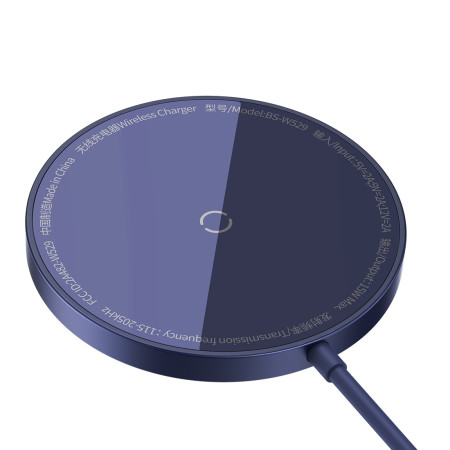Бездротовий зарядний пристрій Baseus Simple Mini3 Magnetic з функцією MagSafe і Qi 15W Фіолетовий