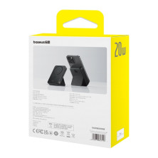 УМБ Baseus MagPro Magnetic Bracket Wireless Fast Charge 5000mAh 20W 2.4A QC3.0+PD3.0 з Бездротовою зарядкою Qi 15W Чорний