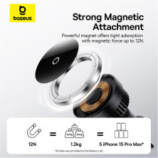 Бездротовий автомобільний зарядний пристрій Baseus MagPro Magnetic Wireless Charging Car Mount Air Vent Version з технологією Qi 15W Чорний