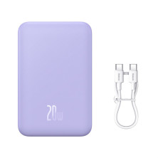 УМБ Baseus Magnetic Mini Wireless Fast Charge 2in1 20000mAh 20W 3A QC3.0+PD3.0 с Беспроводной зарядкой Qi 15W Фиолетовый