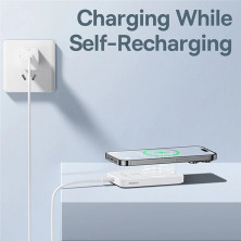 УМБ Baseus Magnetic Mini Wireless Fast Charge 2in1 5000mAh 20W 2.4A QC3.0+PD3.0 с Беспроводной зарядкой Qi 15W Белый