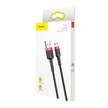 Кабель Baseus Cafule Cable USB to Micro USB 2.4A 1m Черно-Красный