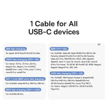 Кабель Baseus Flash 2 Series Fast Charging Data Cable USB to Type-C 100W 20V 5A 2m Чорний