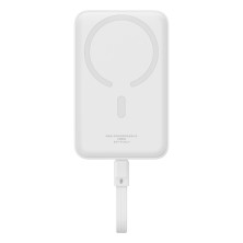 УМБ Baseus Magnetic Mini Wireless Fast Charge 10000mAh 30W 3A QC3.0+PD3.0 з функцією MagSafe та Qi 15W і Type-C 30W кабелем Білий
