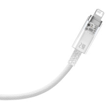 Кабель Baseus Explorer Series with Smart Temperature Control Fast Charging Data Cable USB to Lightning 2.4A 1m Білий