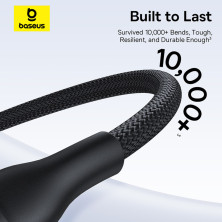 Кабель Baseus Flash Series 3 3-in-1 Fast Charging Data Cable  Type-C to Lightning+Type-C+Type-C 100W 1.5m Чорний