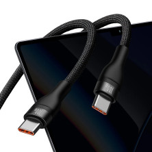 Кабель Baseus Flash Series 2 2-in-1 Fast Charging Data Cable Type-C to Type-C+Type-C 100W 1.5m Чорний