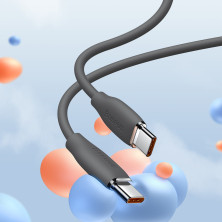 Кабель Baseus Jelly Liquid Silica Gel Fast Charging Data Cable Type-C to Type-C 100W 20V 5A 2m Чорний