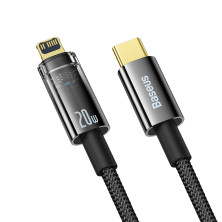 Кабель Baseus Explorer Series Auto Power-Off Fast Charging Data Cable Type-C to Lightning PD 20W 2m Черный