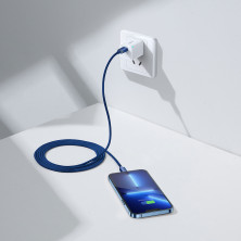 Кабель Baseus Crystal Shine Series Fast Charging Data Cable Type-C to Lightning PD 20W 2m Синий