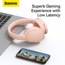Бездротові Bluetooth навушники Baseus Encok D02 Pro Рожевий