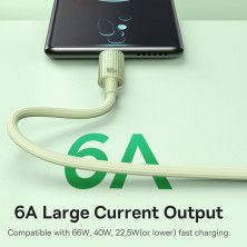 Кабель Baseus Habitat Series Fast Charging Data Cable USB to Type-C 100W 20V 5A 1m Салатовий