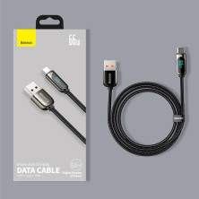 Кабель Baseus Display Series Fast Charging Data Cable USB to Type-C 66W 11V 6A 1m Черный