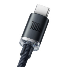 Кабель Baseus Crystal Shine Series Fast Charging Data Cable USB to Type-C 100W 20V 5A 1.2m Черный
