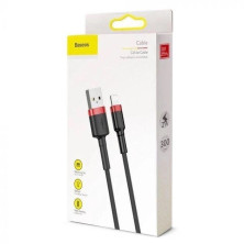 Кабель Baseus Cafule Cable USB to Lightning 2A 3m Черно-Красный
