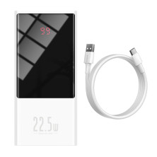 УМБ Baseus Super Mini 20000mAh 22.5W 5A с технологией QC3.0+PD3.0 + Кабель USB to Type-C Белый