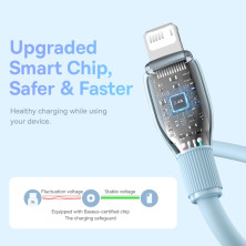 Кабель Baseus Pudding Series Fast Charging Data Cable USB to Lightning 2.4A 1.2m Голубой