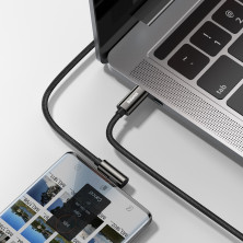 Кабель Baseus Legend Series Elbow Fast Charging Data Cable Type-C to Type-C 100W 20V 5A 1m Чорний