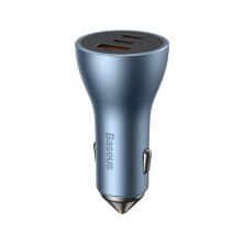 Автомобильное зарядное устройство Baseus Golden Contactor Pro Triple Fast Charger Car Charger 65W USB+2Type-C Голубой