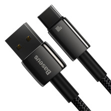 Кабель Baseus Tungsten Gold Fast Charging Data Cable USB to Type-C 100W 20V 5A 1m Черный