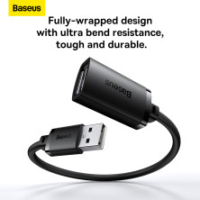 USB удлинитель Baseus AirJoy Series USB2.0 to USB2.0 Extension кабель 1.5м Черный