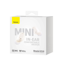 Бездротові Bluetooth навушники Baseus Bowie EZ10 True Wireless TWS Earphones Білий