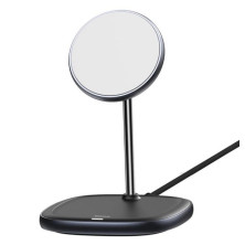 Беспроводное зарядное устройство Baseus Swan Magnetic с функцией MagSafe и Qi 15W Черный