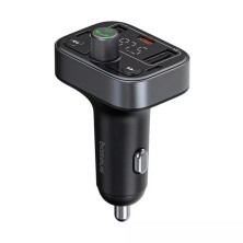 FM-трансмиттер Baseus S-09 Pro T-Typed FM Launcher MP3 Car Charger 2USB+Type-C 3.4A Черный