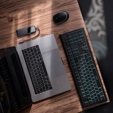 USB-хаб Baseus 5in1 Multi-functional 5-Port Type-C HUB Adapter Type-C to USB3.0*4, Type-C(PD)*1 Сірий