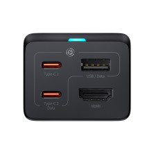 Сетевое зарядное устройство Baseus GaN5 Pro Desktop Fast Charger 67W USB+2Type-C+HDMI + кабель Baseus Type-C to Type-C 100W 20V/5A 1м Черный