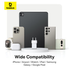 Сетевое зарядное устройство Baseus Palm Fast Charger 1C PD3.0 20W Type-C 3A + Кабель Type-C to Type-C 60W 20V/3A 1м Белый